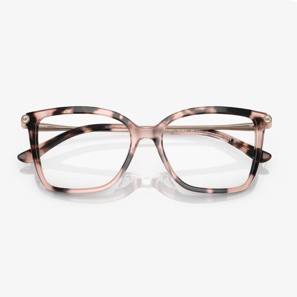 Anteojos cuadrados Michael Kors Shenandoah para mujer, color carey rosa