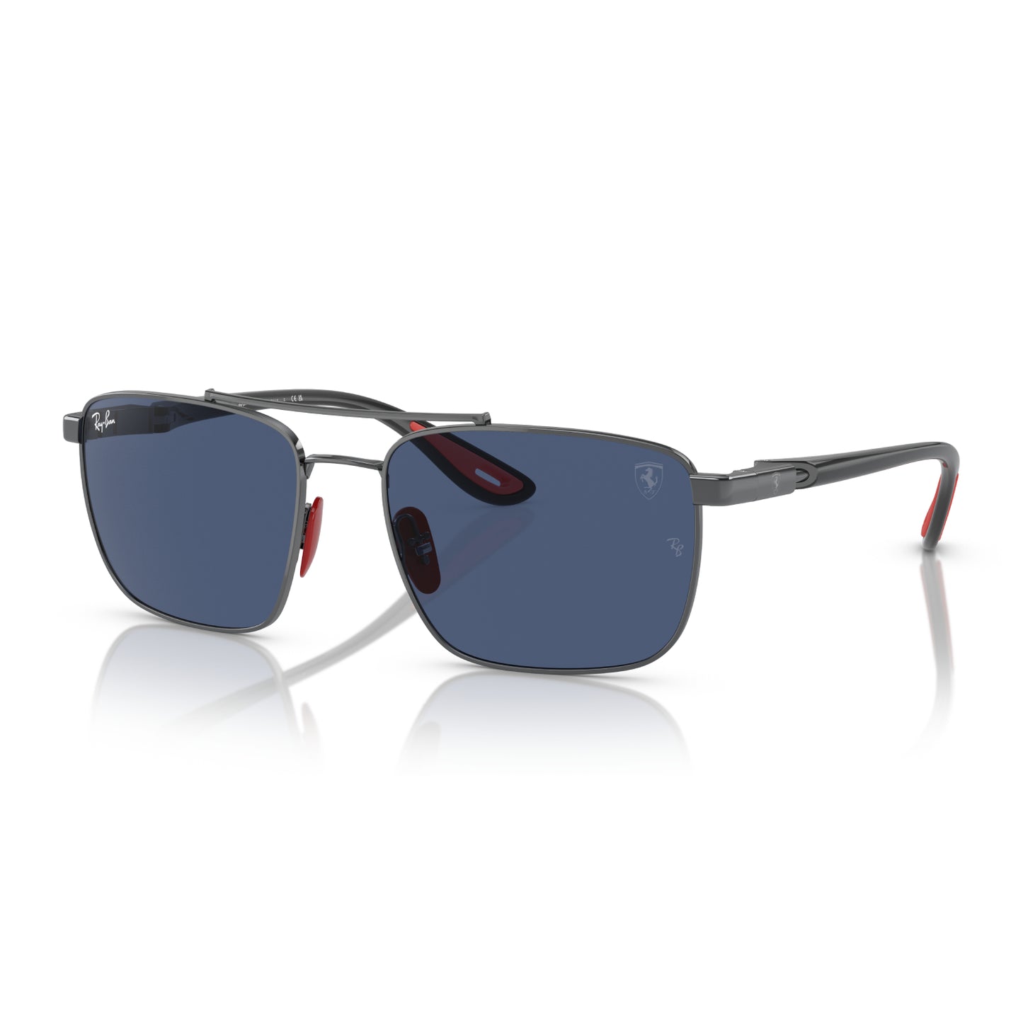 Gafas de sol clásicas cuadradas unisex Ray-Ban Scuderia Ferrari RB3715M