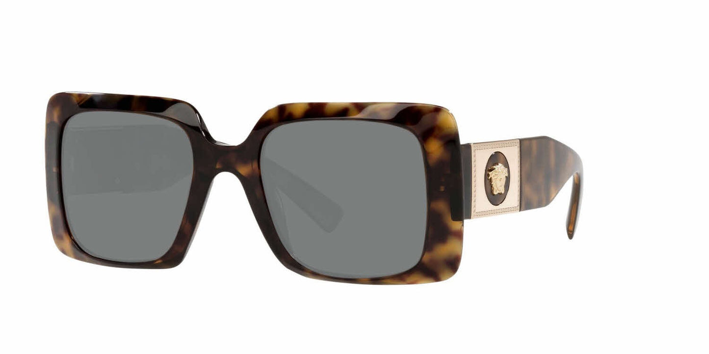 Versace Women's VE4405 Rectangle Havana Sunglasses