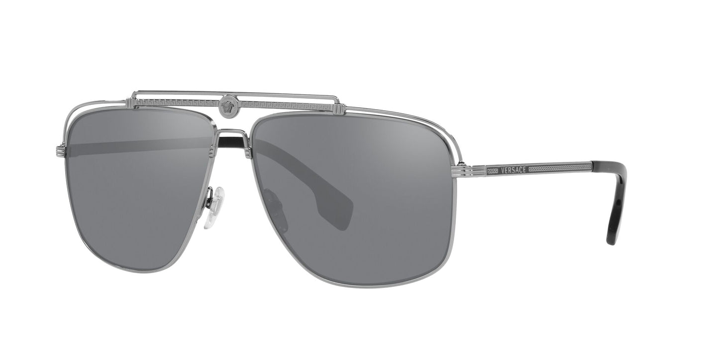 Versace Men Gunmetal Sunglasses