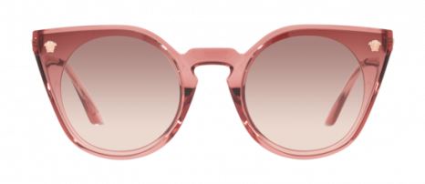 Versace VE4410 - Transparent Pink Clear Gradient Orange Sunglasses