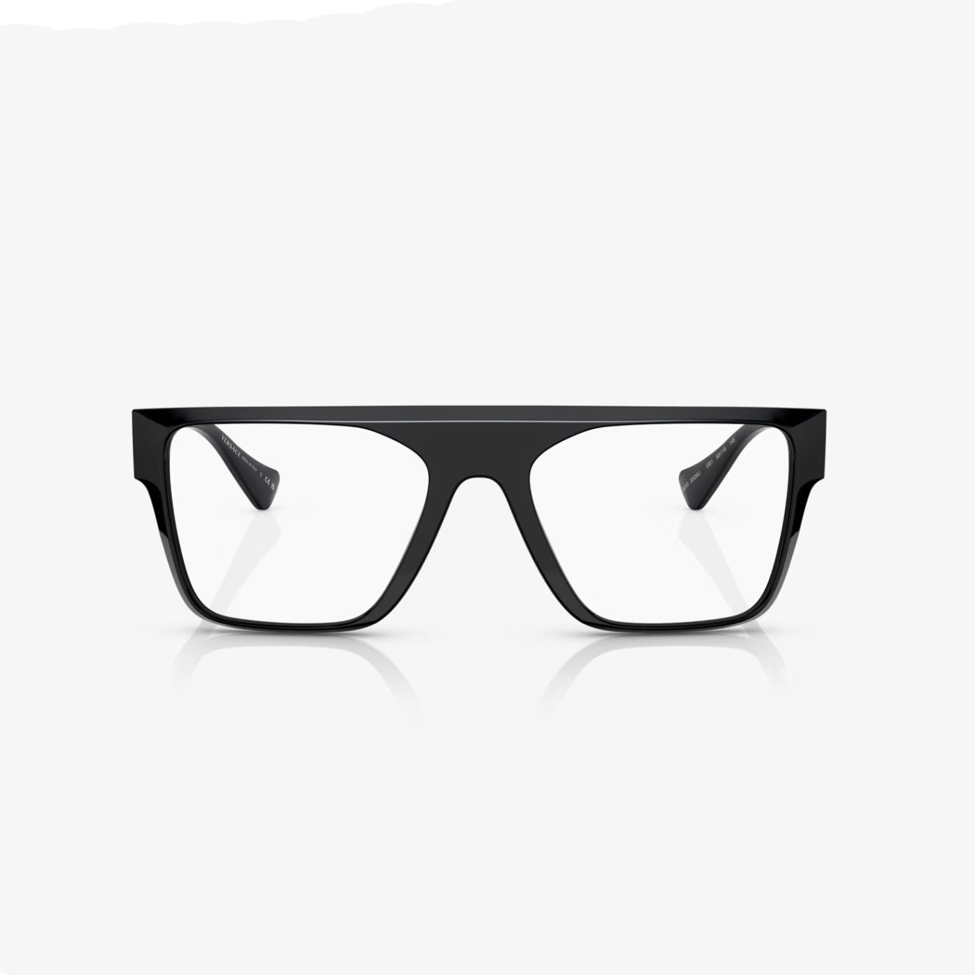 Gafas de sol rectangulares para hombre de Versace, color negro y dorado