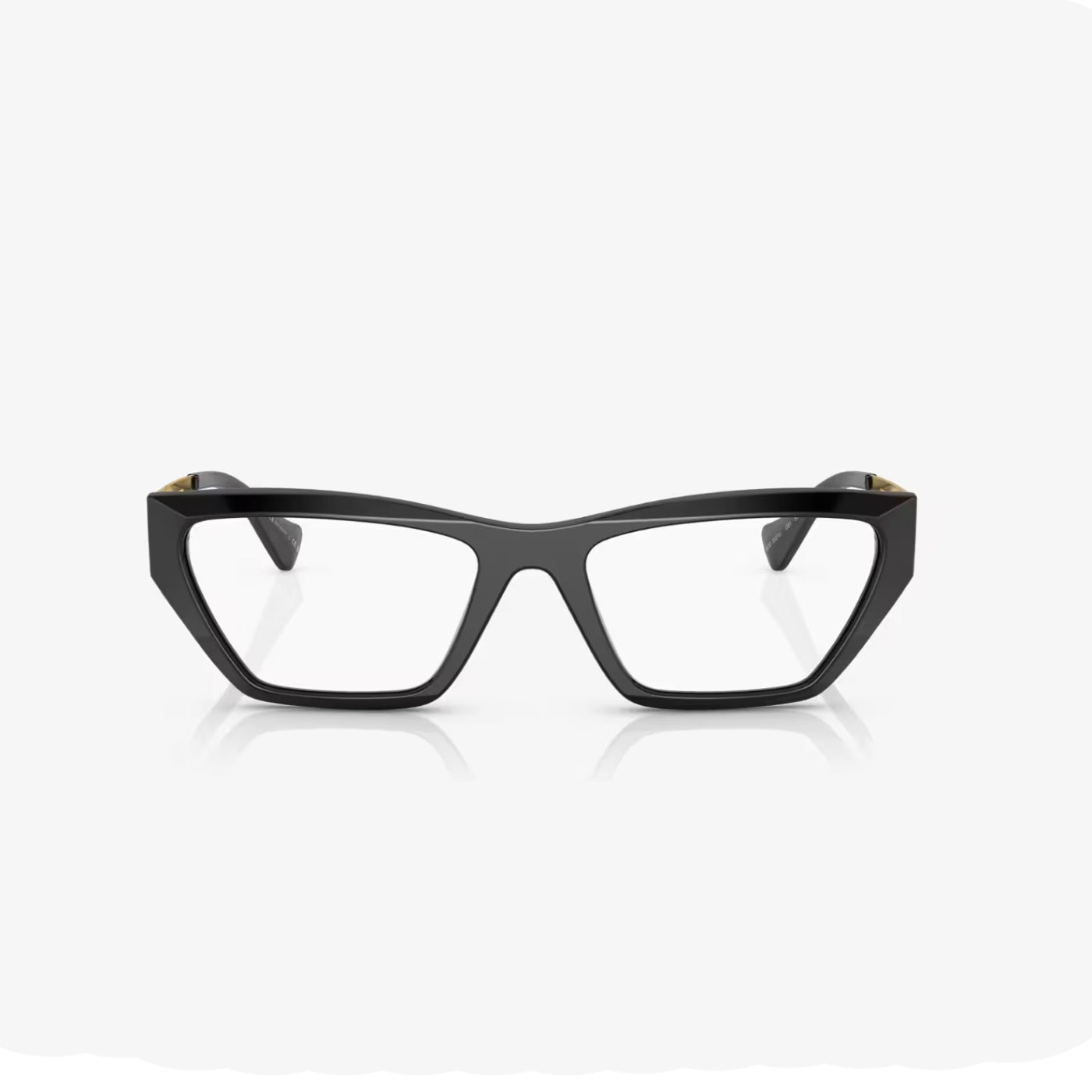 Versace Women's Irregular Eyeglasses, Black