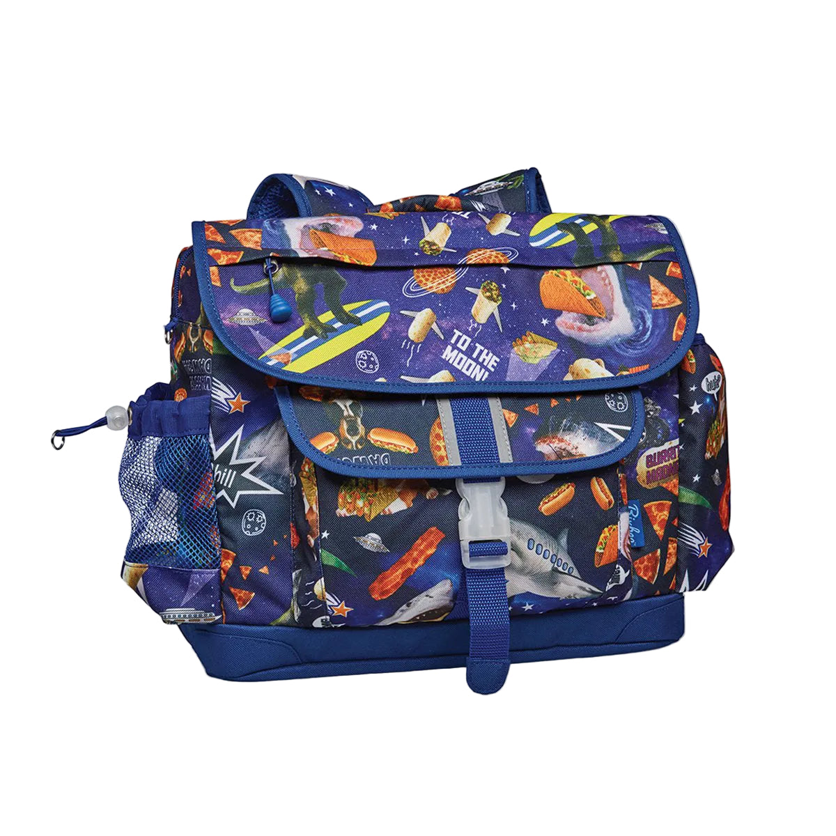 Mochila grande Bixbee de 15" con diseño de Meme Space Odyssey, color azul
