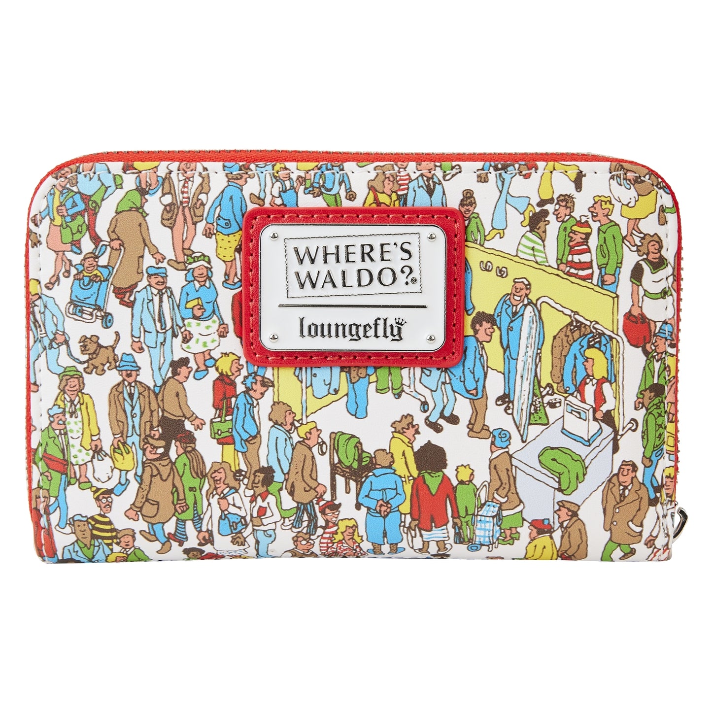 Loungefly Where™ Waldo 4" Allover Print Zip Around Wallet