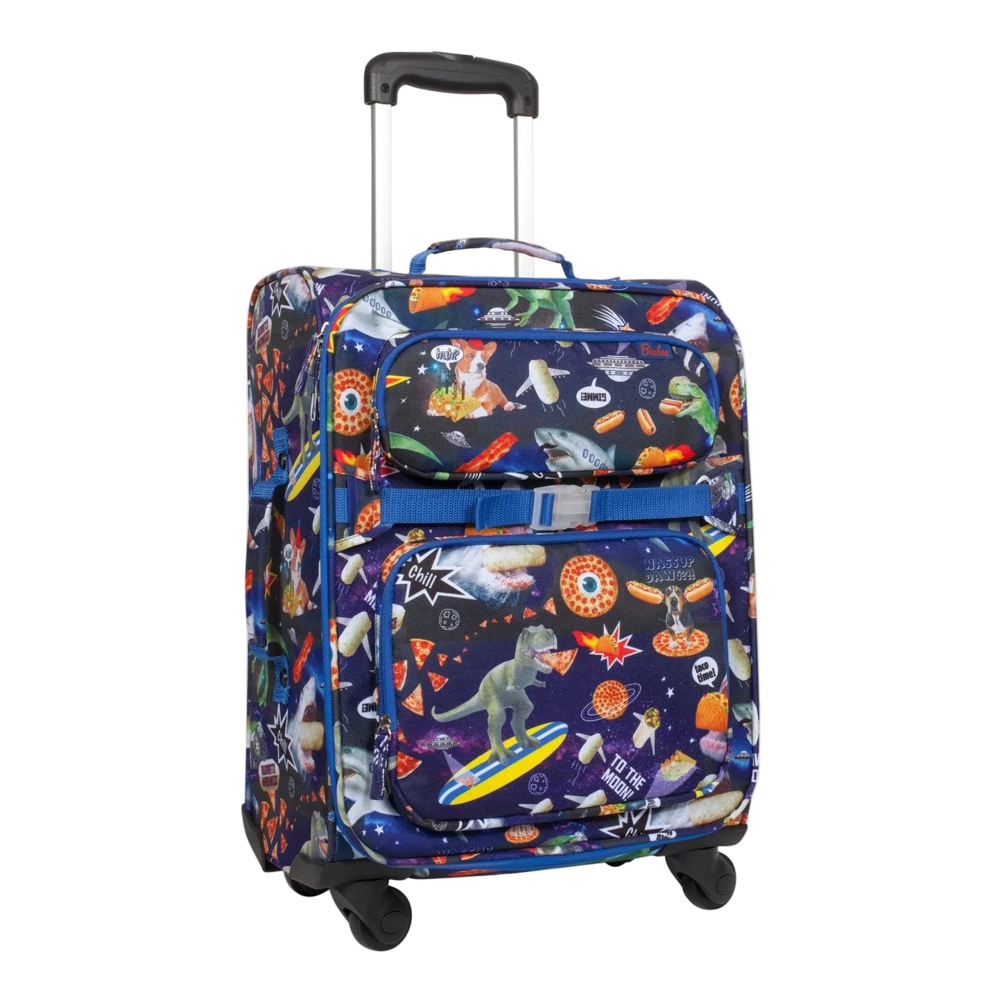 Bixbee Meme Space Odyssey Young Traveler Luggage - Blue 4-Wheels