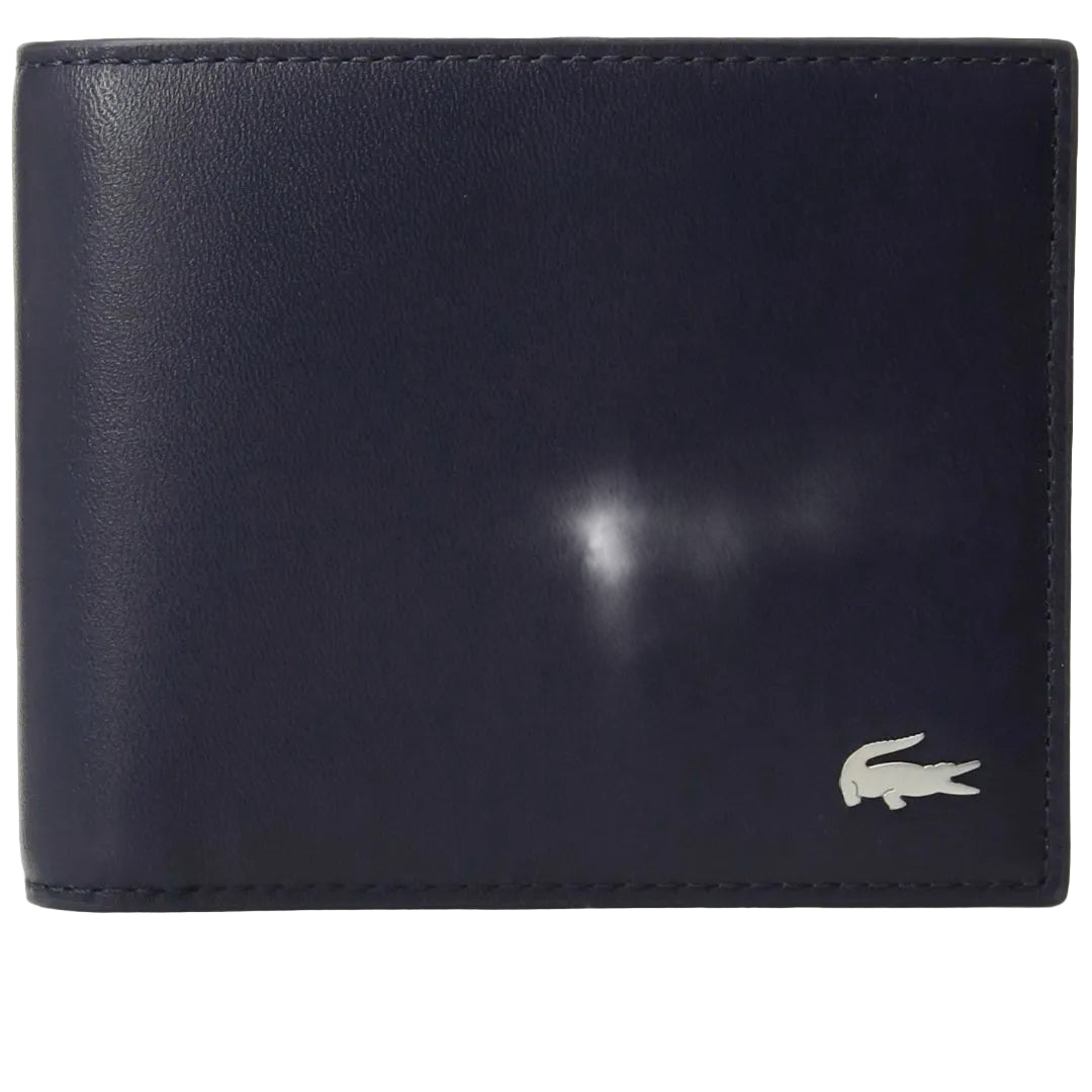 Lacoste Mens Fitzgerald Small Billfold Wallet Peacoat Blue