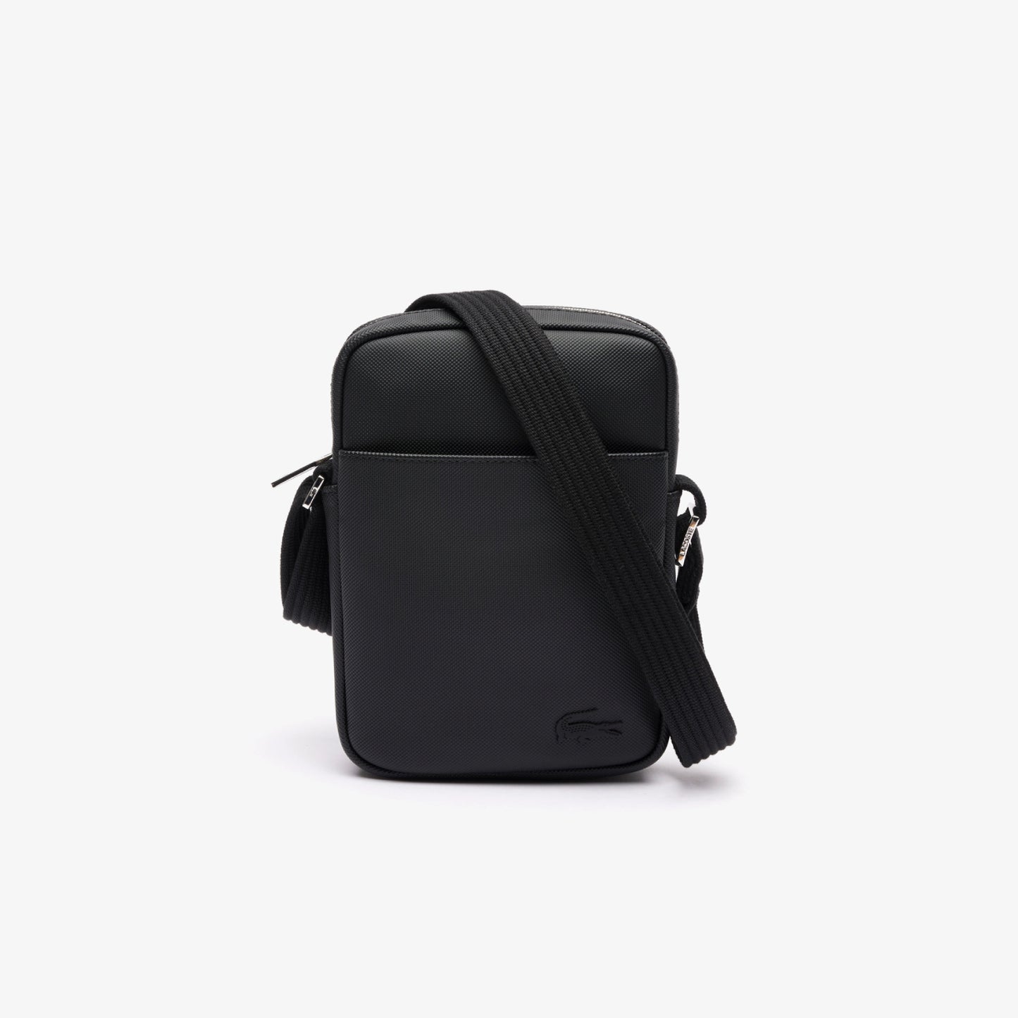 Lacoste Classic Piqué-Effect Satchel - Black