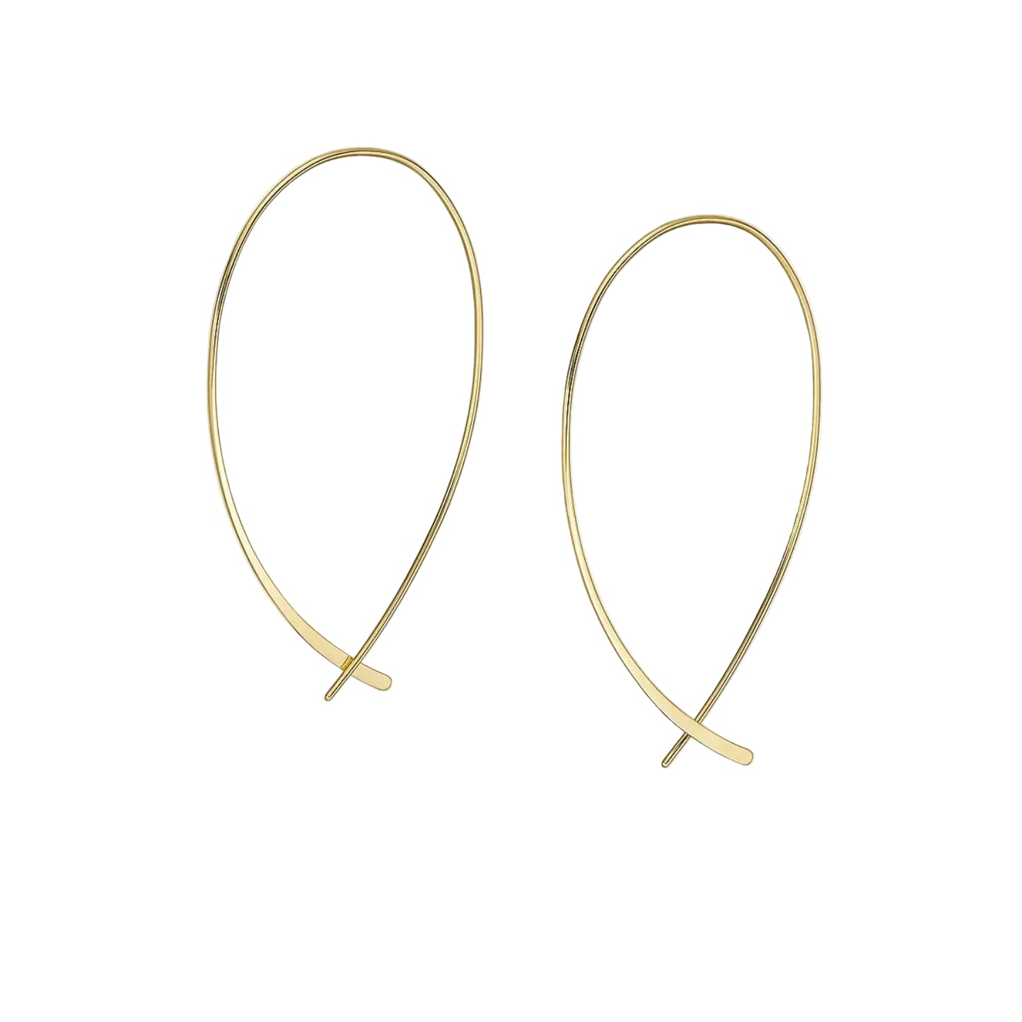 Fossil All Stacked Up Women's Whisper Hoop Earrings in Gold-Plating over Brass