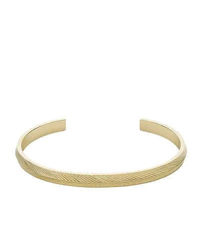 Fossil Harlow Linear Women's Stainless Steel Bangle Bracelet in Gold Tone