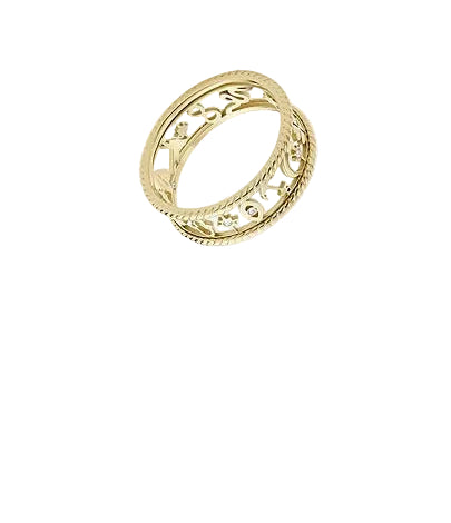 Anillo de acero inoxidable dorado para mujer Fossil Sutton Golden