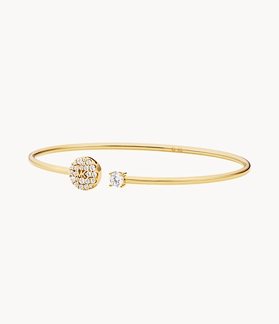 Pulsera Flex de Michael Kors para mujer en plata de ley bañada en oro de 14 quilates