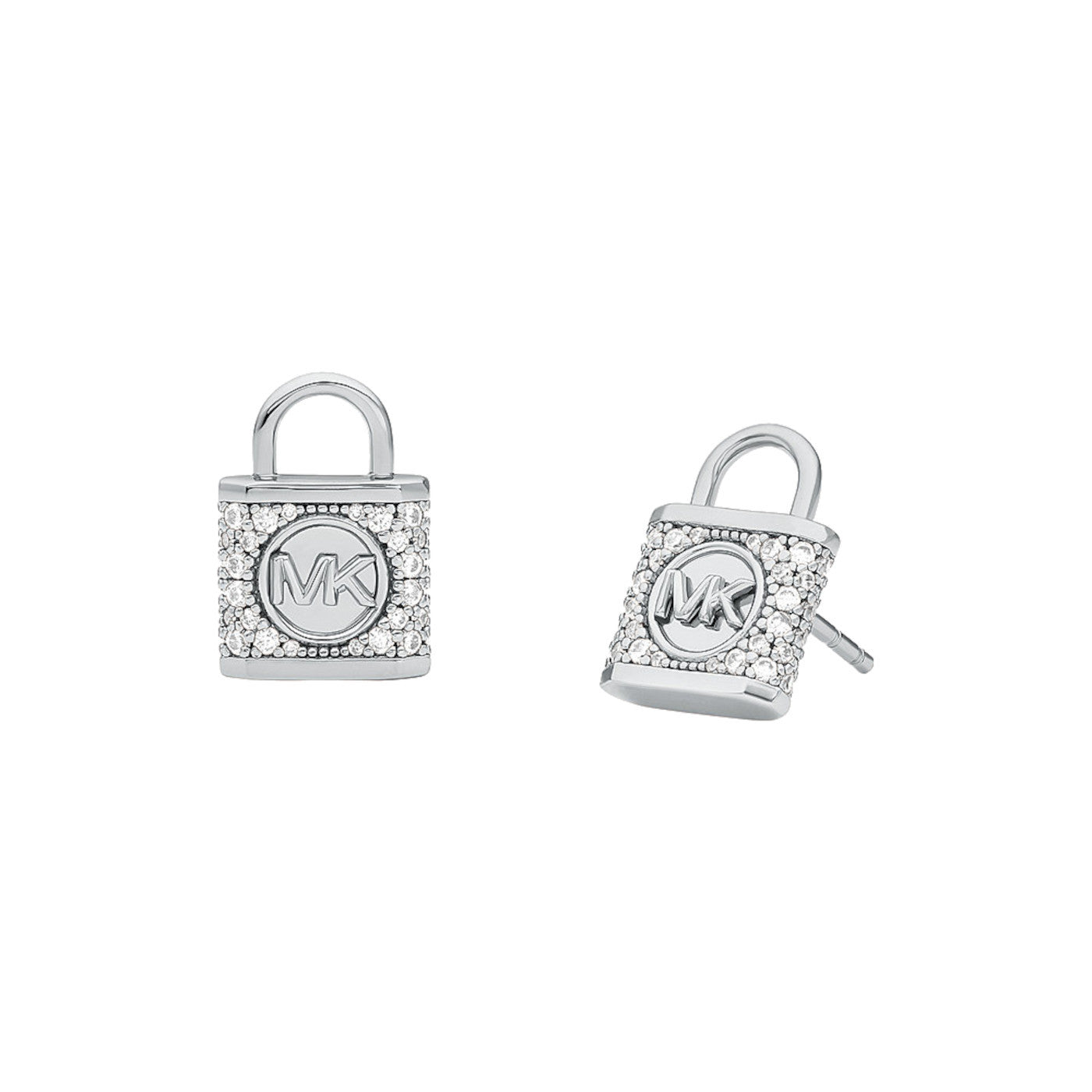 Pendientes de botón con circonitas de Michael Kors para mujer bañados en oro sobre plata de ley