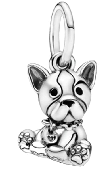 Ragazza Studio French Bulldog Puppy Dangle Charm in 925 Sterling Silver