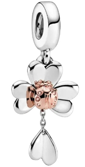 Ragazza Studio Tree Flower Ladybird Dangle Charm in 925 Sterling Silver