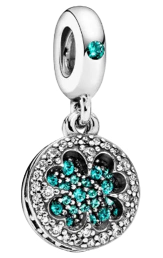 Charm colgante de trébol de cuatro hojas de la suerte de Ragazza Studio en plata de ley 925