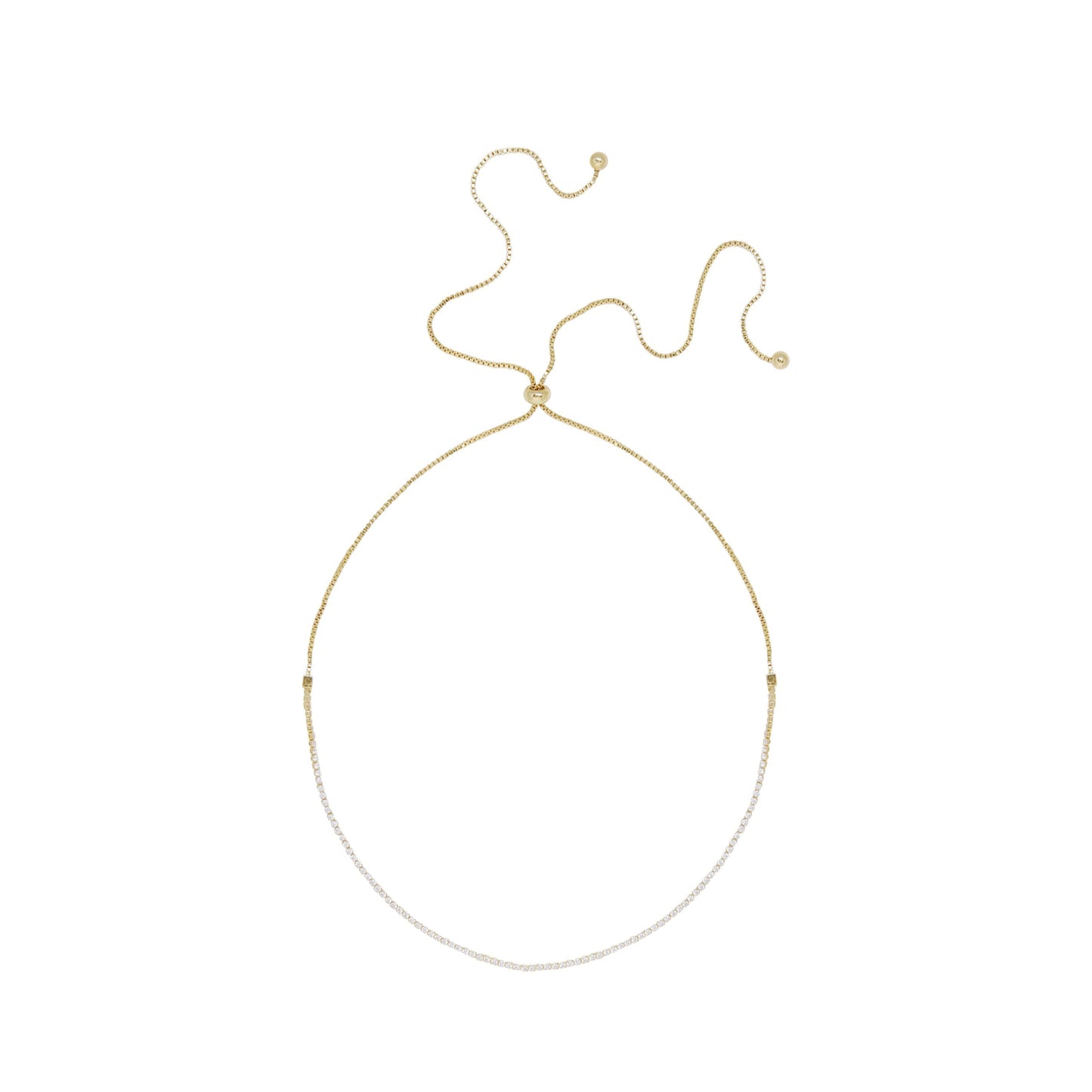 Gargantilla Ettika ajustable de 28" con baño de oro de 18 k sobre latón