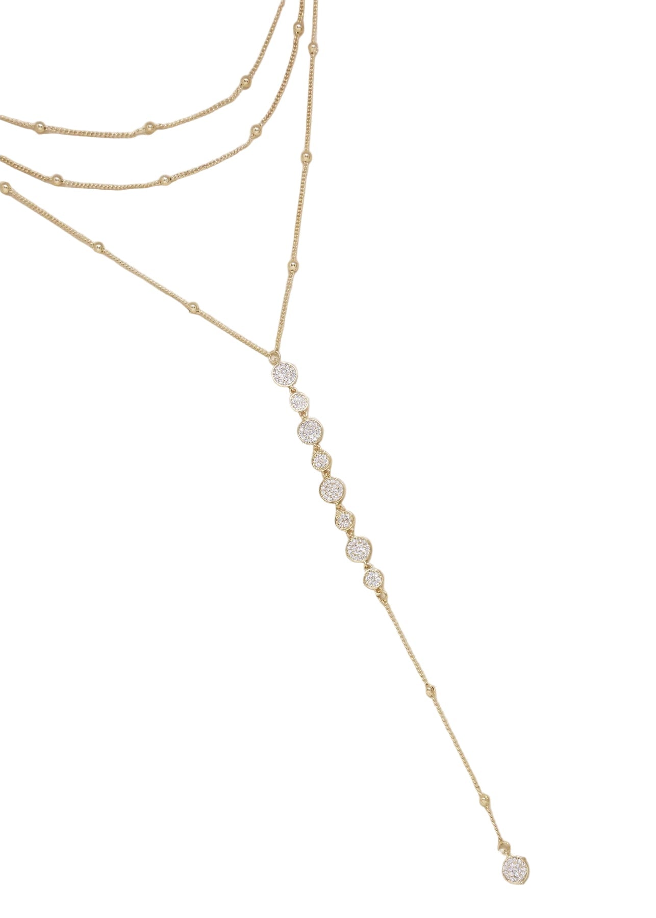 Ettika Bali Dreams Crystal Laraiat 18k Gold Plated Necklace