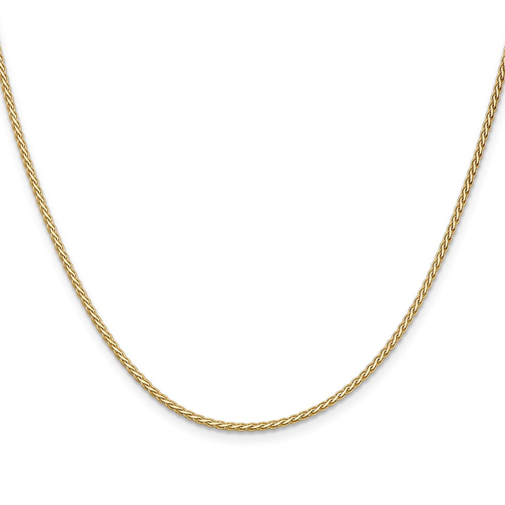 Quality Gold Women's 16" 1.9mm Flat Wheat Chain Necklace in 14K Yellow Gold