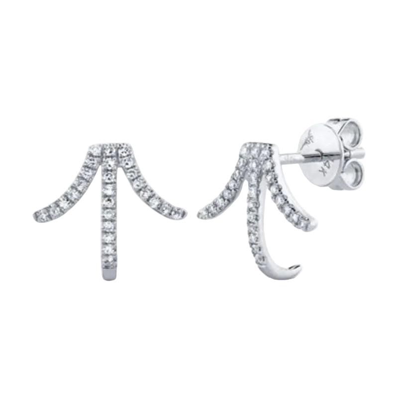 Pendiente de diamantes de 0,15 ct. de Shy Creation Kate en oro blanco de 14 quilates