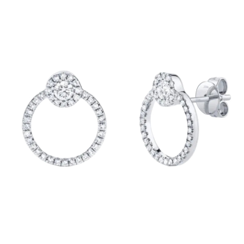 Pendiente de diamantes de 0,39 ct. Edén de Shy Creation en oro blanco de 14 quilates