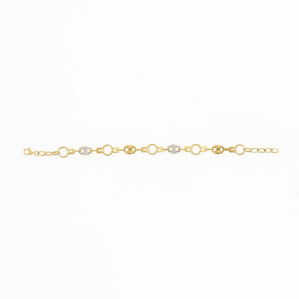 Pulsera Gucci en oro de 10 quilates en dos tonos