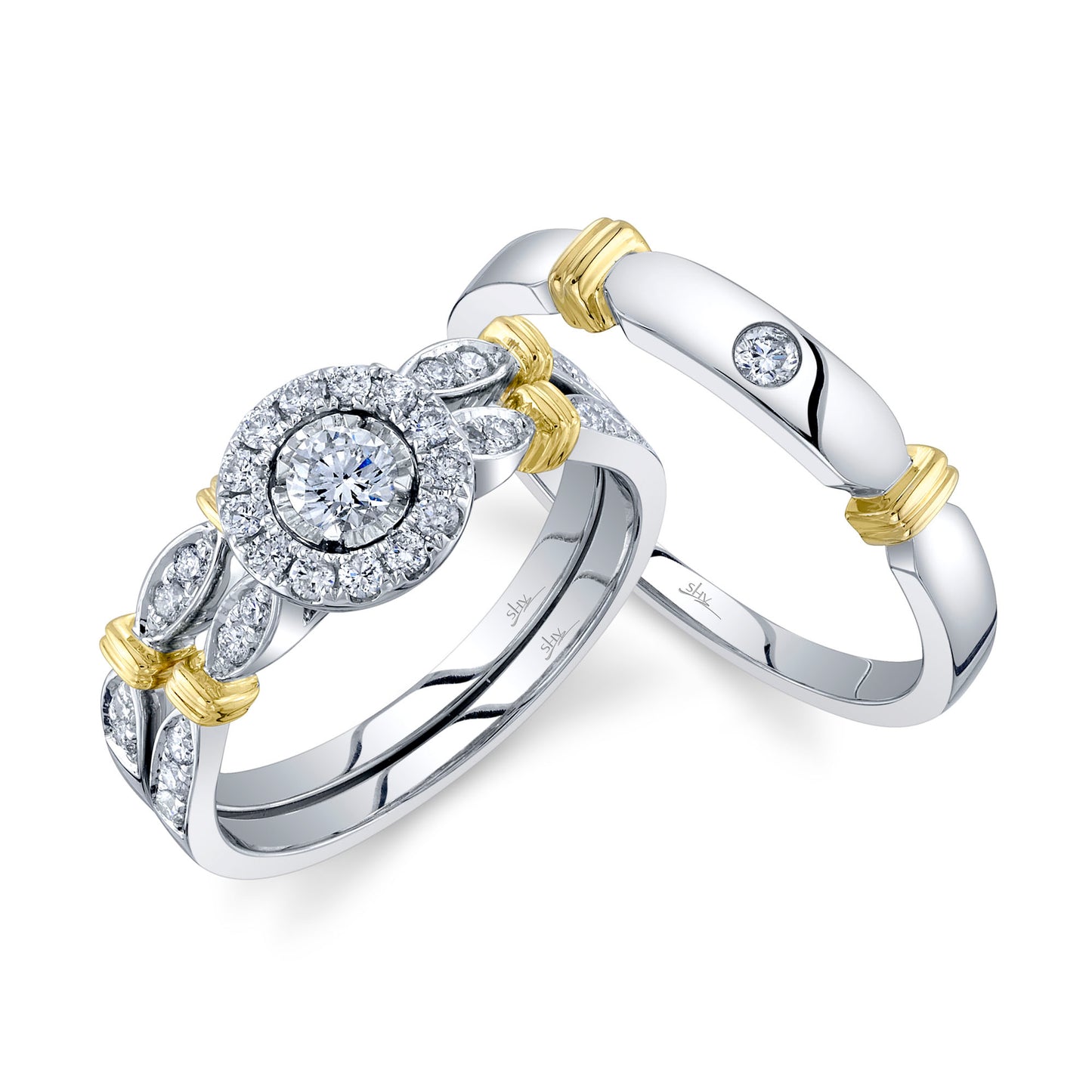 Shy Creation Women's 0.62 ct. Diamond Trio Set in 14K Two-Tone Gold
