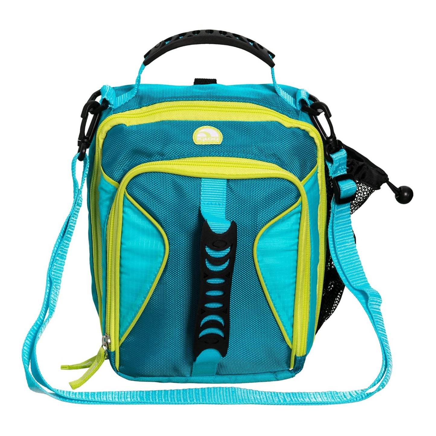 Bolsa térmica vertical para almuerzo Igloo Hot Brights, color verde azulado y amarillo