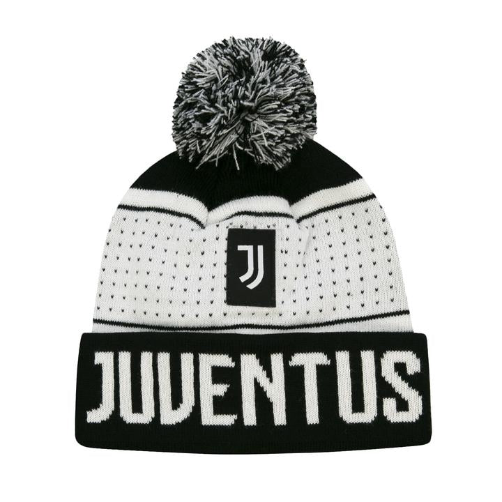 Icon Sports Juventus Adult Pegged Pom Beanie - Curacao