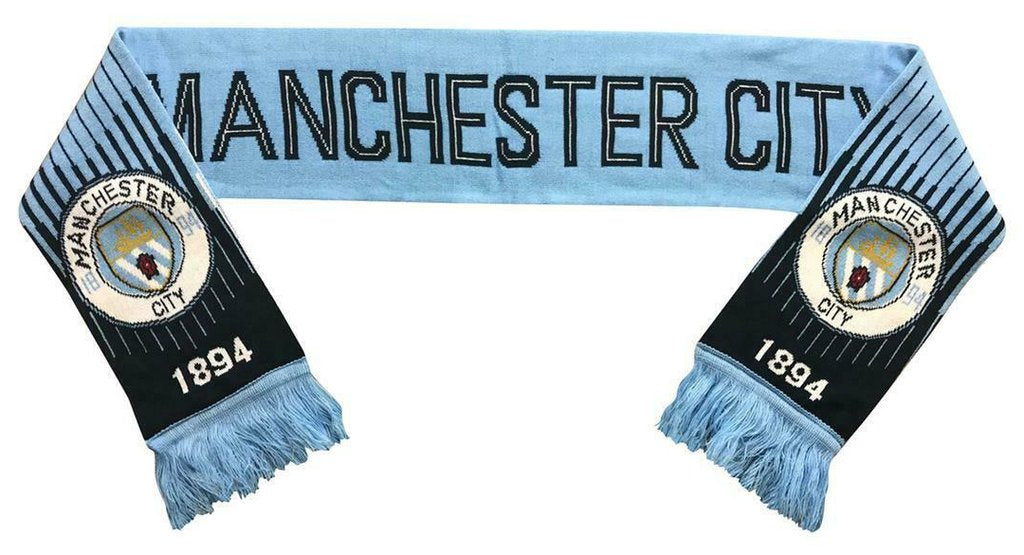 Bufanda reversible con flecos del Manchester City de Icon Sports