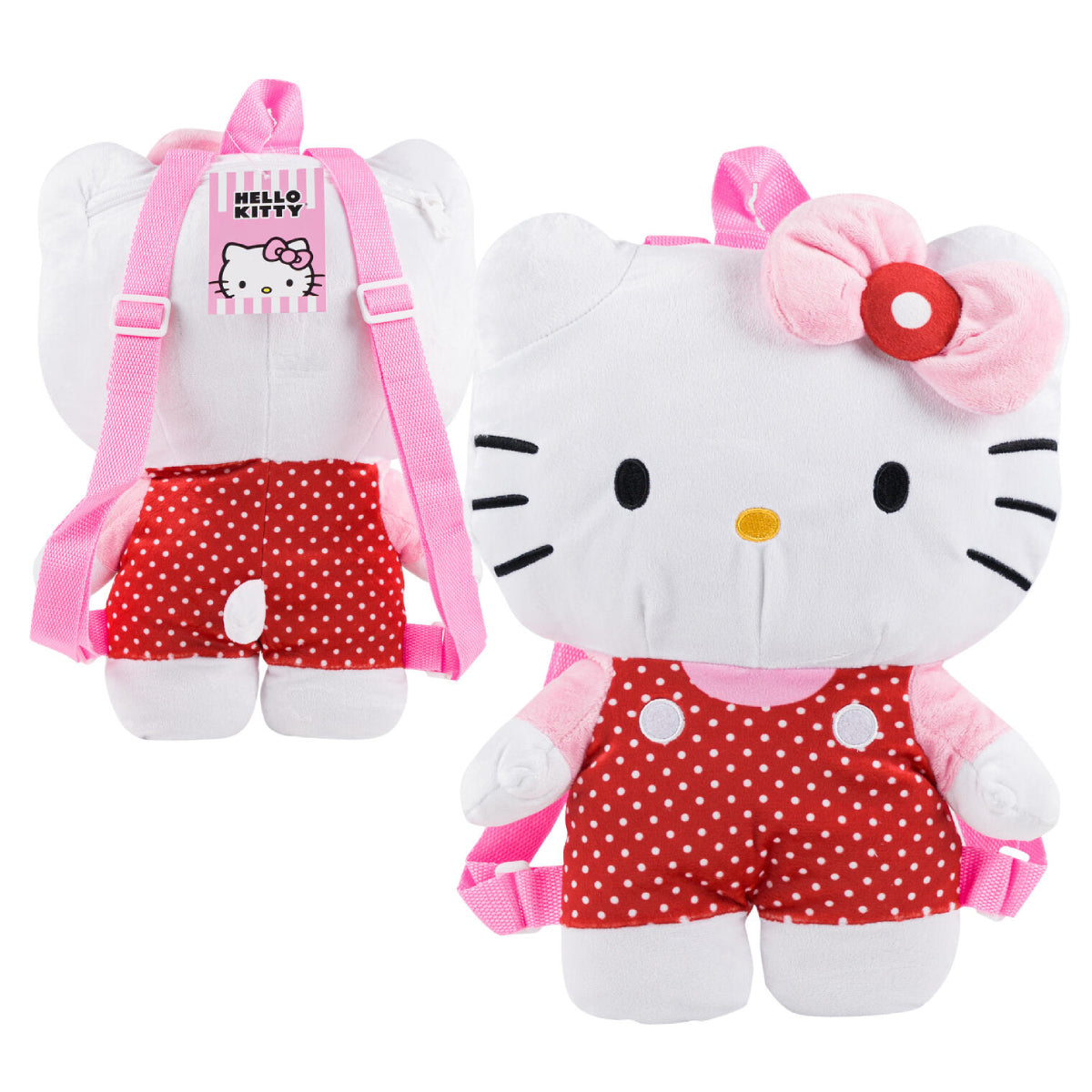 Hello Kitty 13.7" Plush Backpack - Red