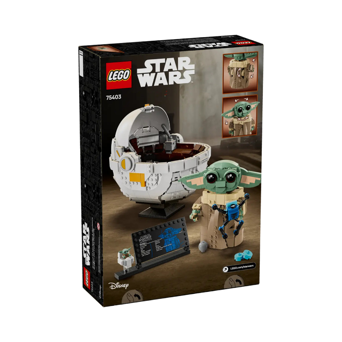 LEGO Star Wars The Mandalorian Grogu with Hover Pram Buildable Toy Set (1048-Pieces)