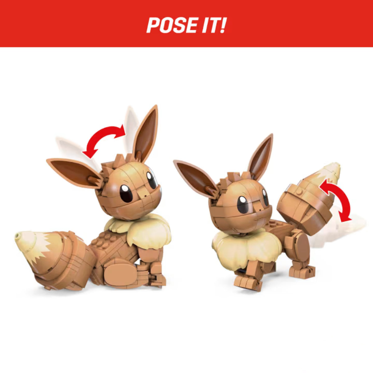 Mega Pokémon Show Eevee Building Toy Set (215-Pieces) - Brown