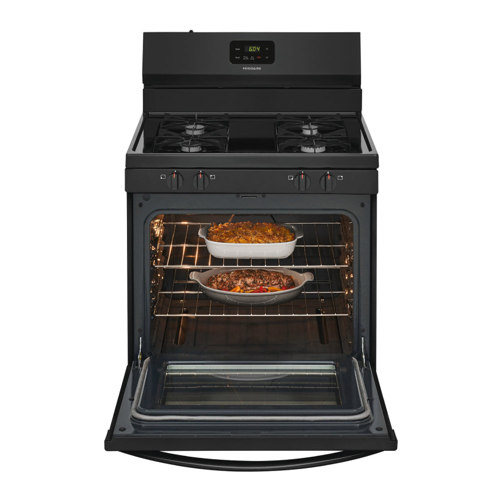 Frigidaire FCRG3015AB 5 cu. ft. Freestanding Gas Range 4 Sealed Burners - Black