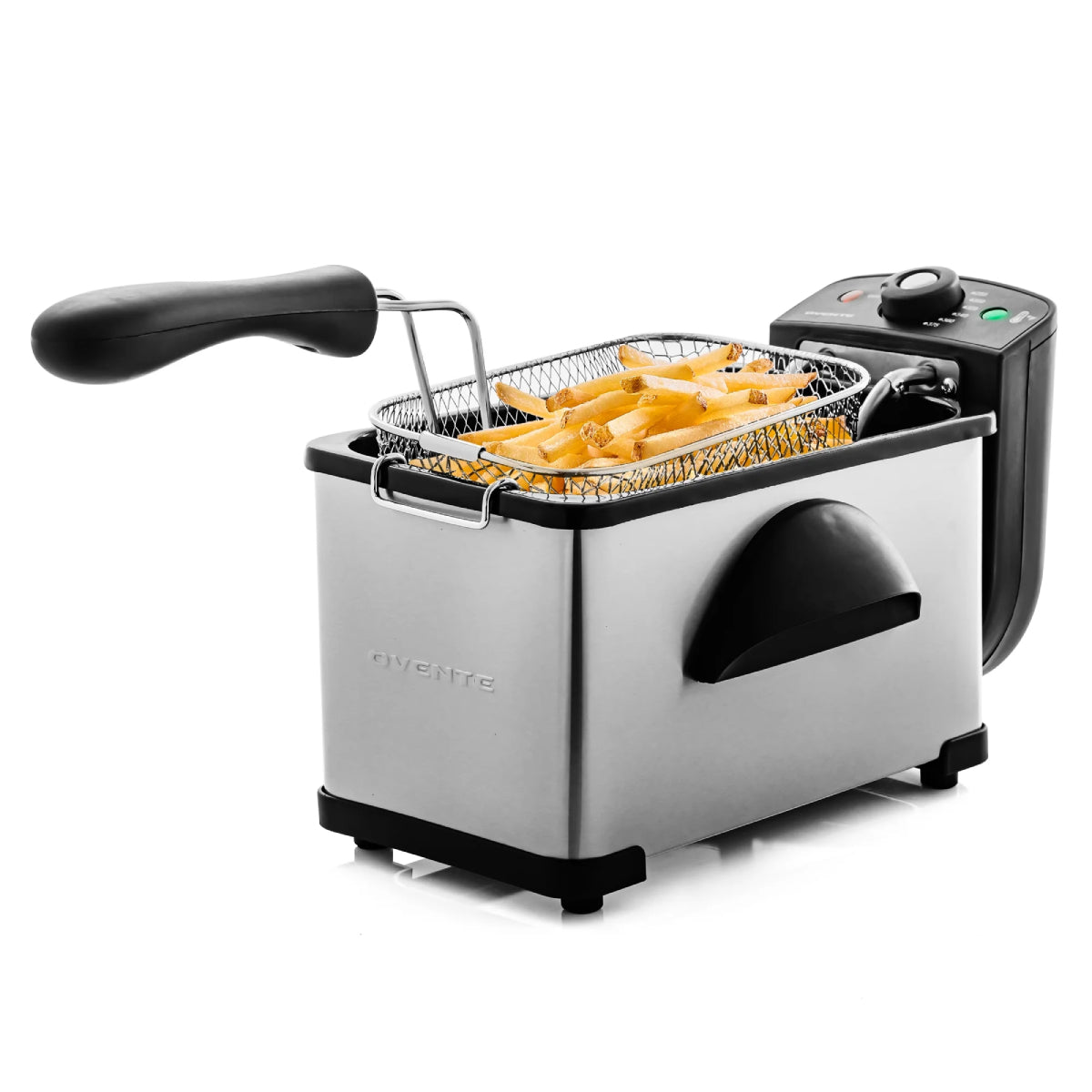 Ovente FDM2201BR 2L Stainless Steel Deep Fryer - Silver