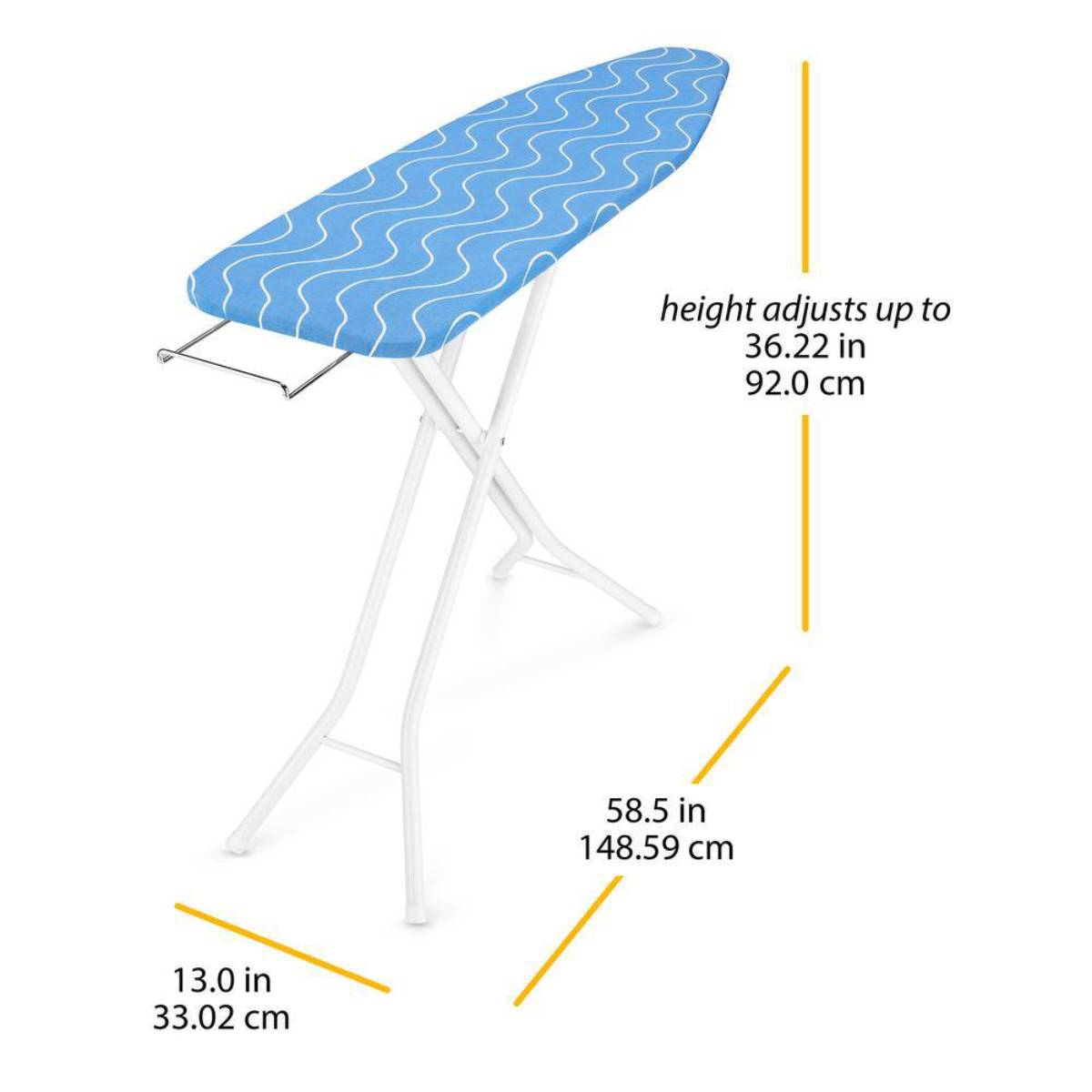 Whitmor 5920-16493 Non-Electric 4-Leg Ironing Board - White