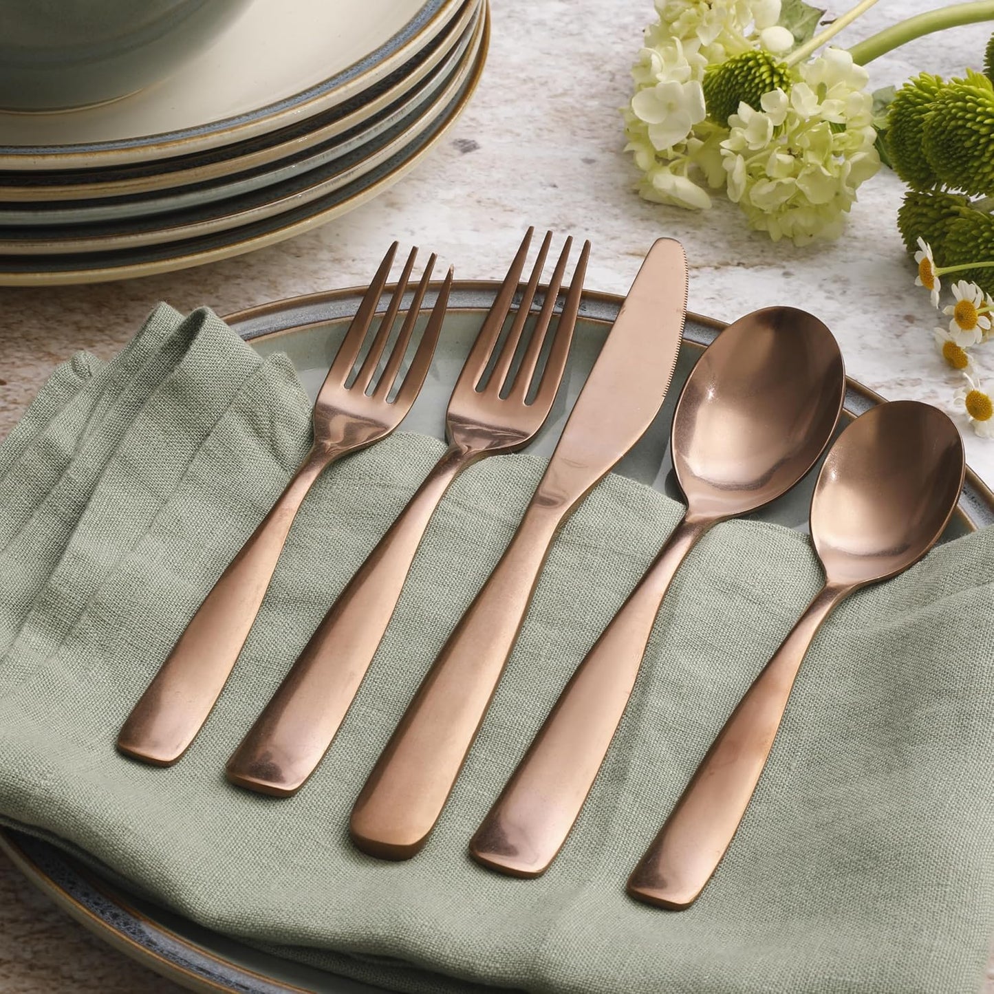Gibson Home 141504 Hulton Flatware Set (20 Piece)