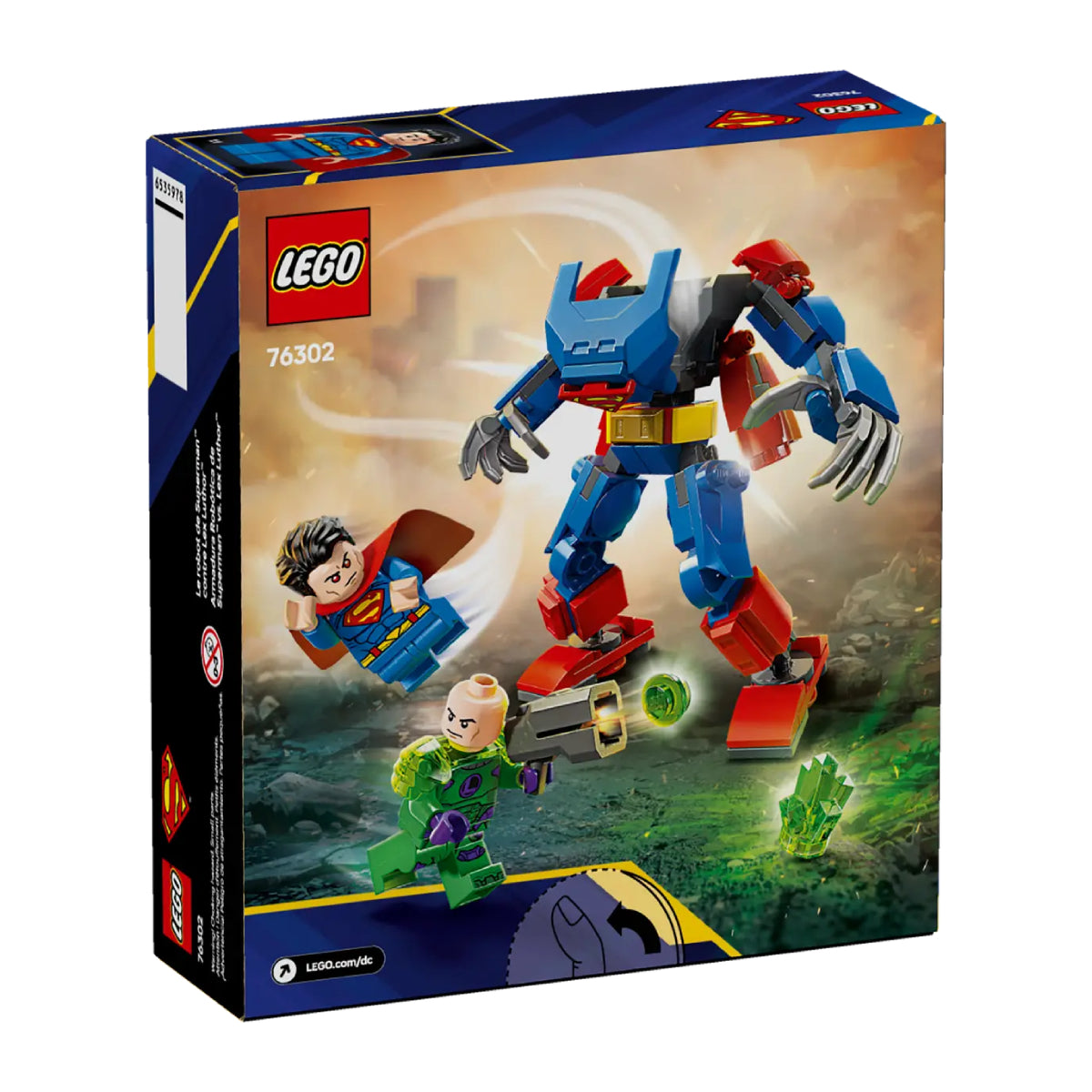 LEGO DC Superman Mech vs. Lex Luthor Action Figures Building Toy Set (120-Pieces)