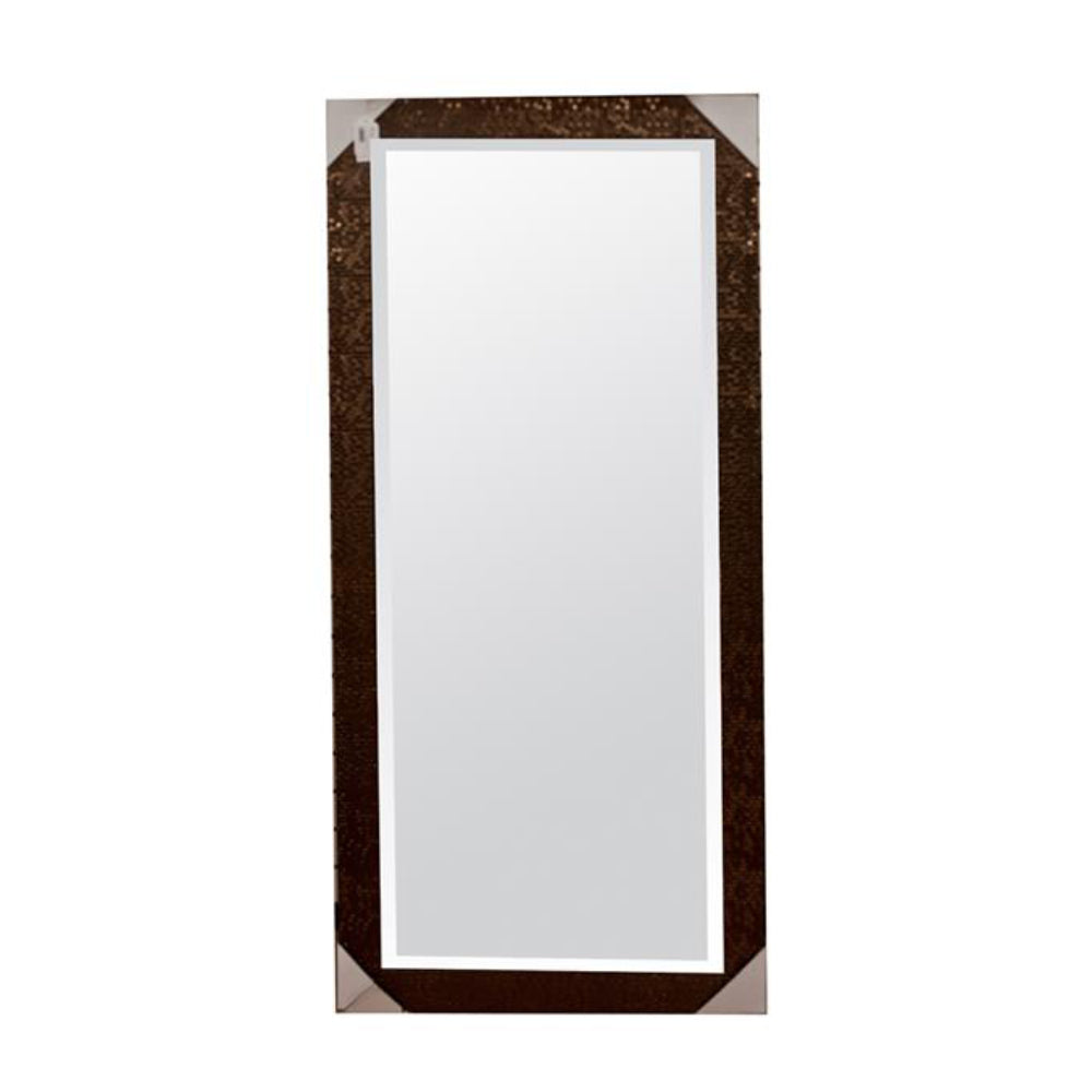 Blue Harbor 63.25" x 29.25" Mosaic Mirror, Silver/Bronze