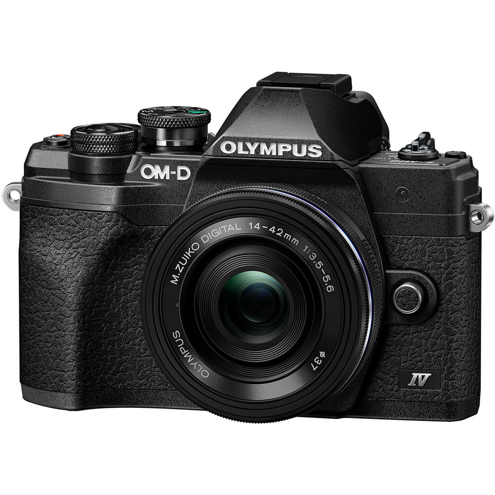 OLYMPUS OM-D E-M10 Mark IV Mirrorless Digital Camera with 14-42mm Lens - Black - Curacao