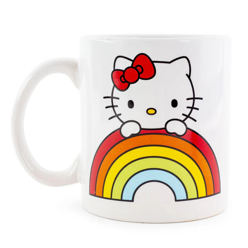 Sanrio Hello Kitty Rainbow Peek 20 oz Ceramic Mug - Multicolor