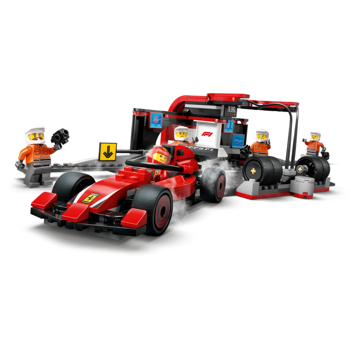 LEGO F1 Pit Stop & Pit Crew with Ferrari Car Toy Set (322-Pieces)