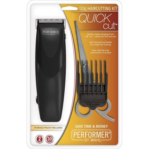 Wahl 9314-300 Quick Cut Haircutting Kit Trimmer Clipper (10-Piece) - Black - Curacao