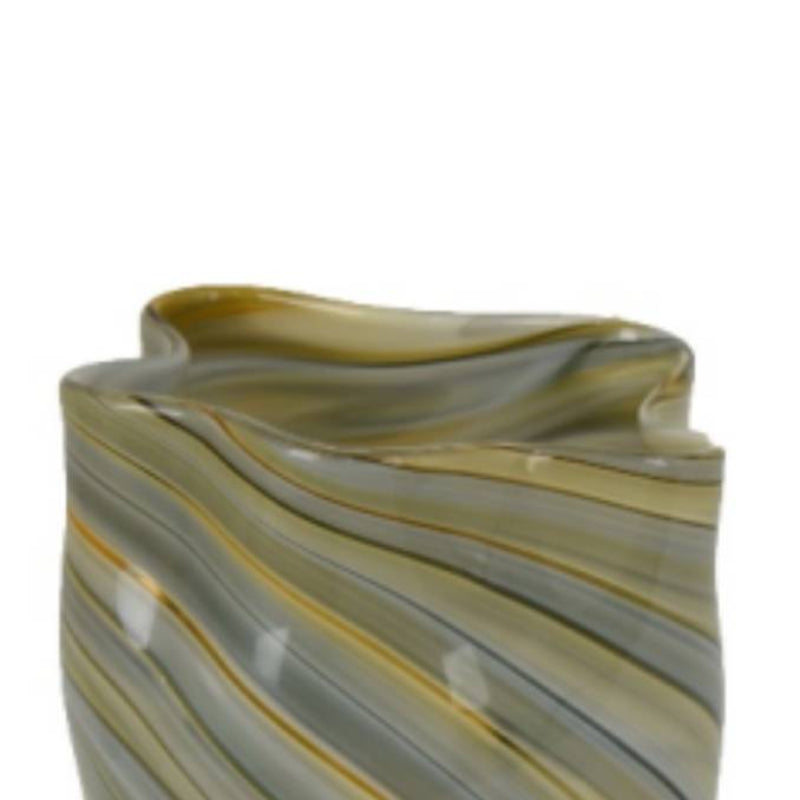 Three Hands 11" Cylindrical Vase - Tan