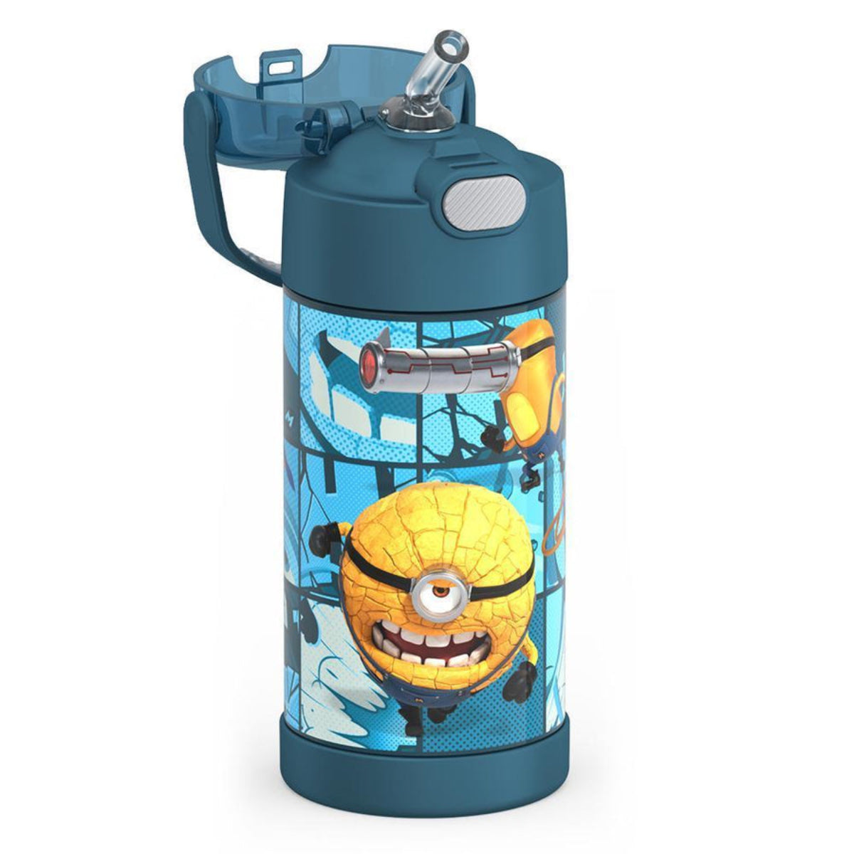 Thermos Funtainer Despicable Me 4 12 oz Water Bottle with Straw - Blue