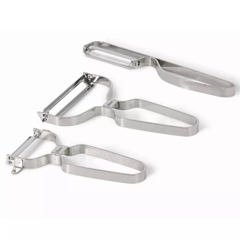 Oster 141094.03 Stainless Steel Lightweight Peeler Set (3 Piece)- Sliver