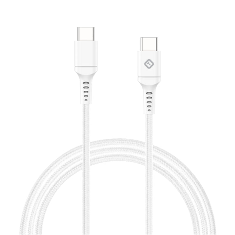 TekYa USB-C to USB-C Braided Cable - White