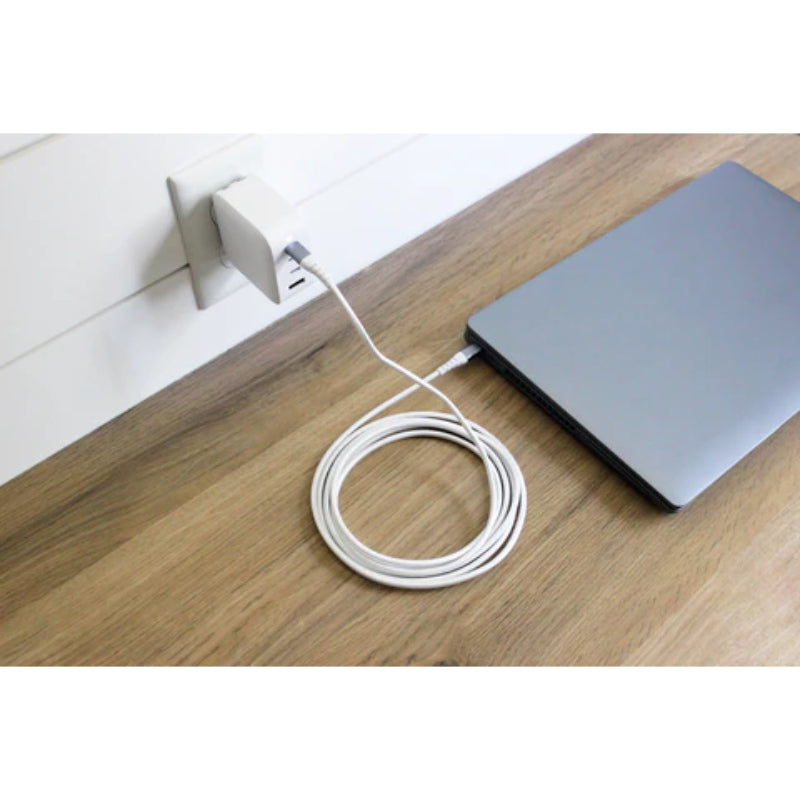 TekYa 240 Watts High Capacity USB-C to USB-C Braided Cable - White