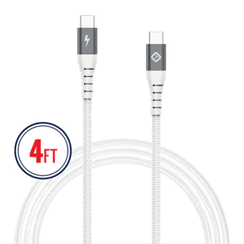 Tekya 240 Watts Thunderbolt 3.1 USB-C to USB-C Cable - White