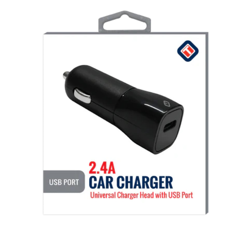 Tekya 2.4 Ampere USB-A Car Charger - Black